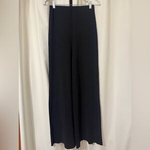 H&M Ribbed Flare Casual Pants in Black Size XS